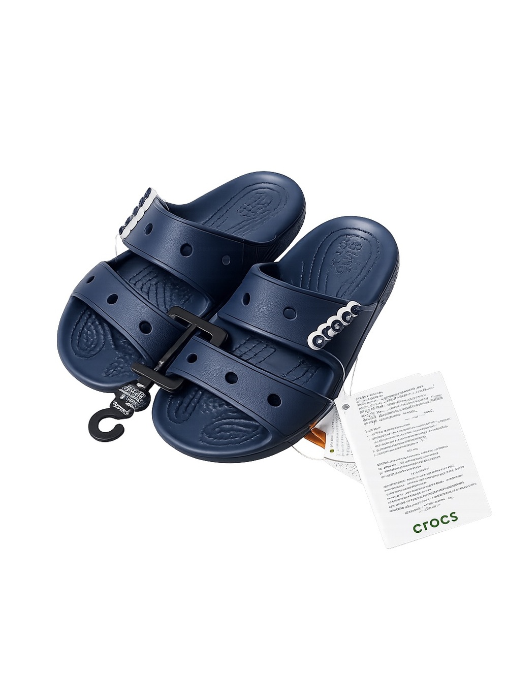 Crocs Classic Double Strap Sandals Navy Blue M2 W4 Kids Slides New with Tags